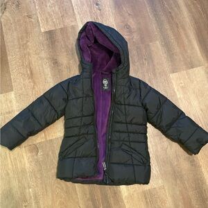 Wonder Nation Black Jacket with Purple Interior